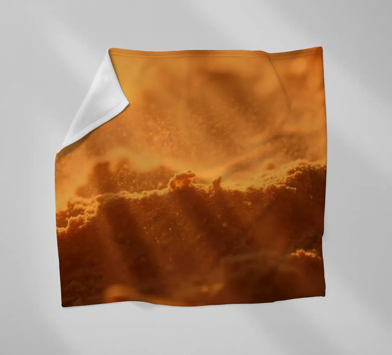 Sandy texture illuminated by soft light creating a warm feel fleece blanket by DesignDoodle