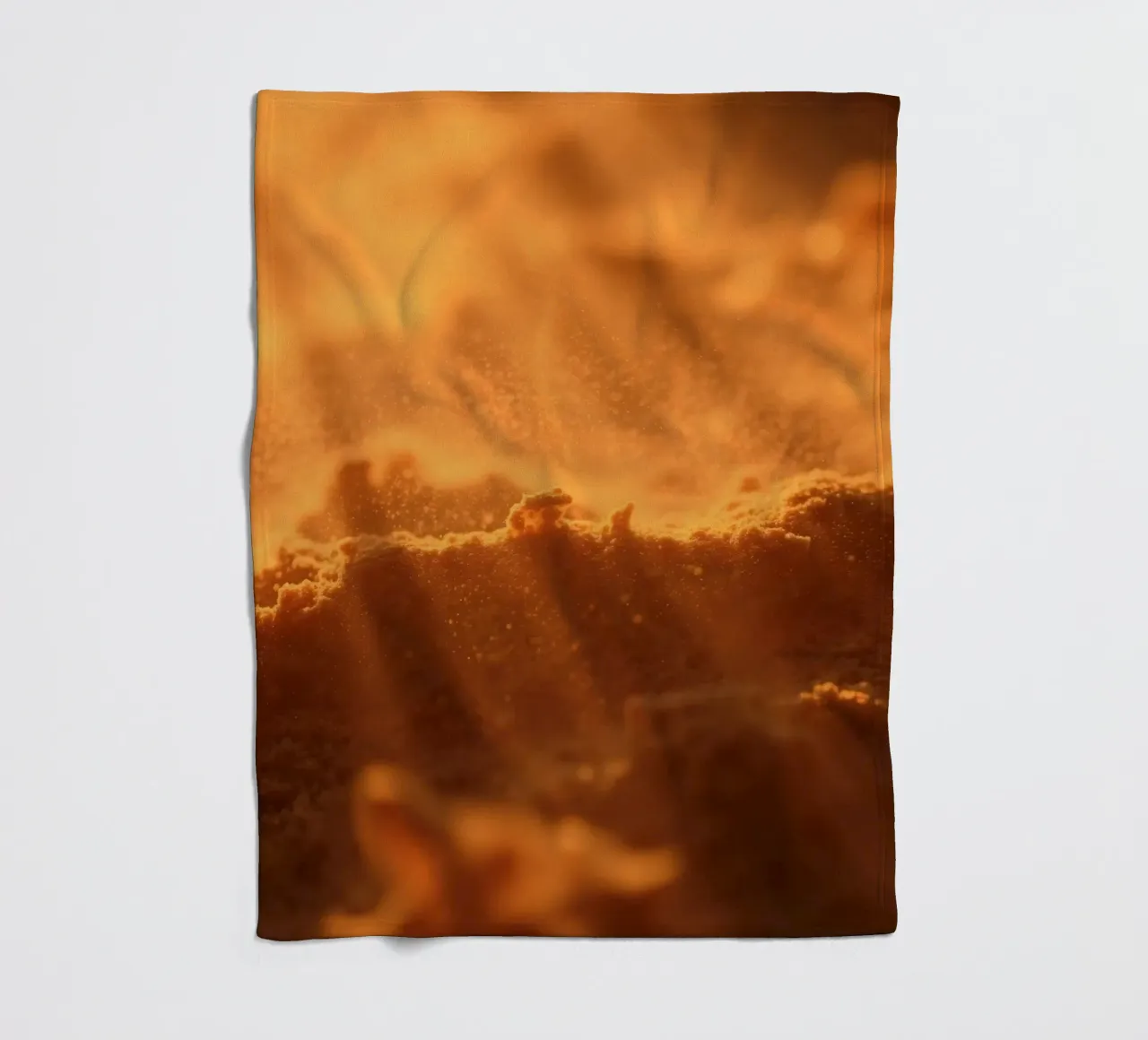 Sandy texture illuminated by soft light creating a warm feel fleece blanket by DesignDoodle