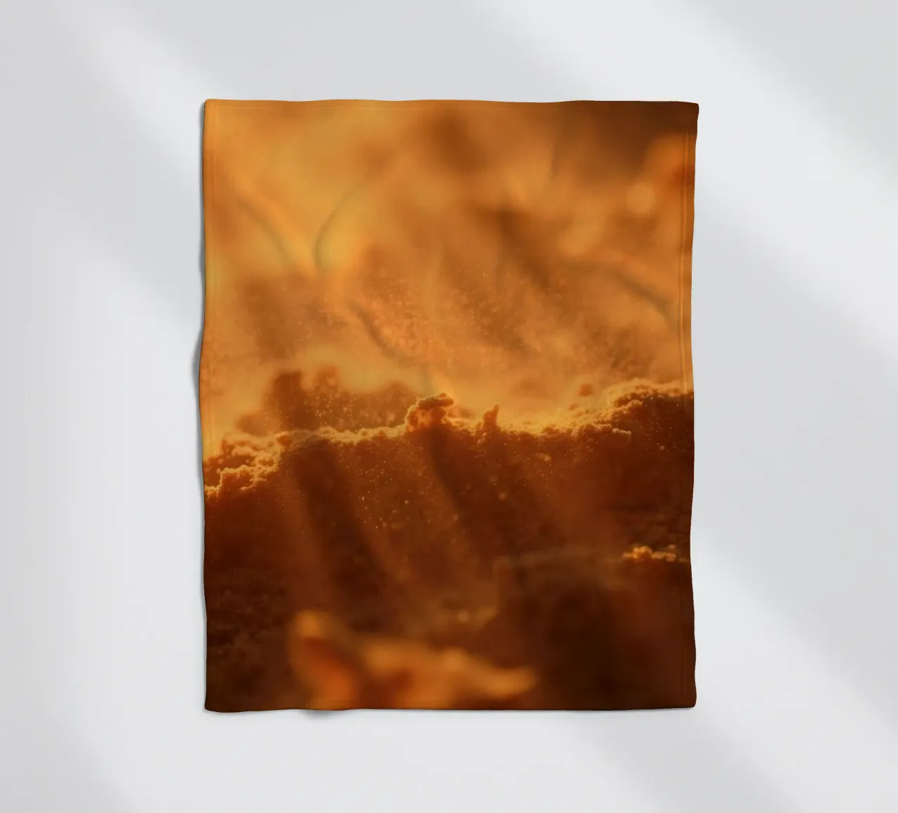Sandy texture illuminated by soft light creating a warm feel fleece blanket by DesignDoodle