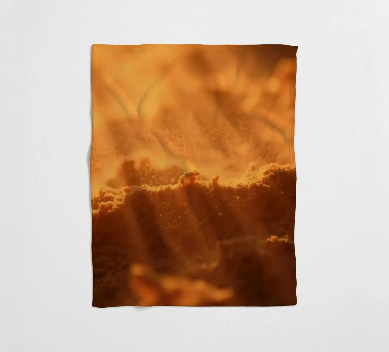 Sandy texture illuminated by soft light creating a warm feel fleece blanket by DesignDoodle