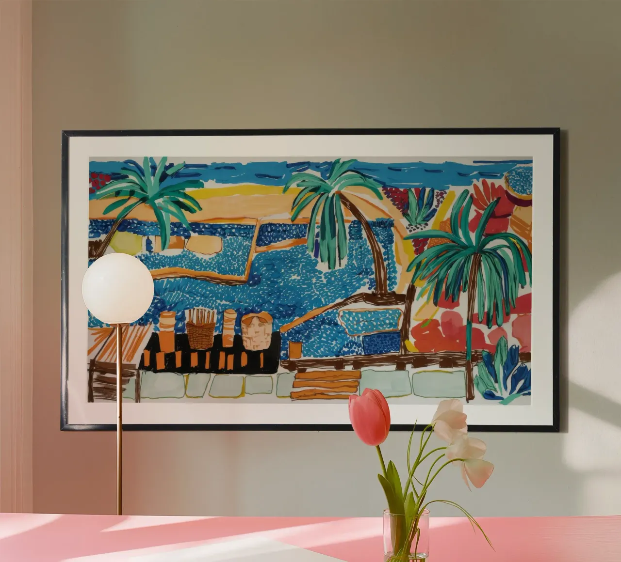 Beatitudine tropicale della laguna poster con telaio in plastica da Beach Palette