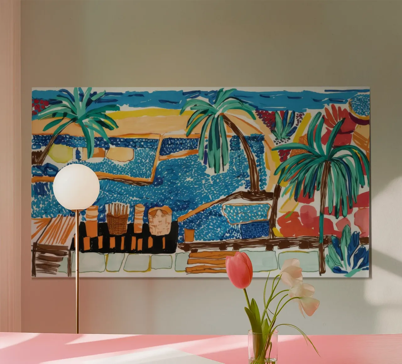 Beatitudine tropicale della laguna poster con telaio in plastica da Beach Palette