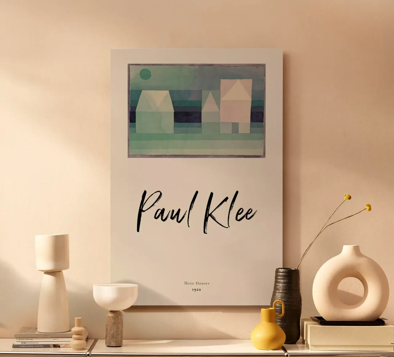 Klee - Three Houses Alu-Dibond von ARTOTHEK