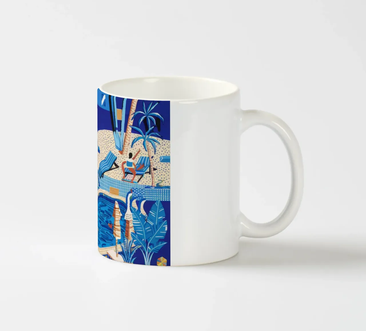 Oasi tropicale paradisiaca tazza in ceramica da Beach Palette