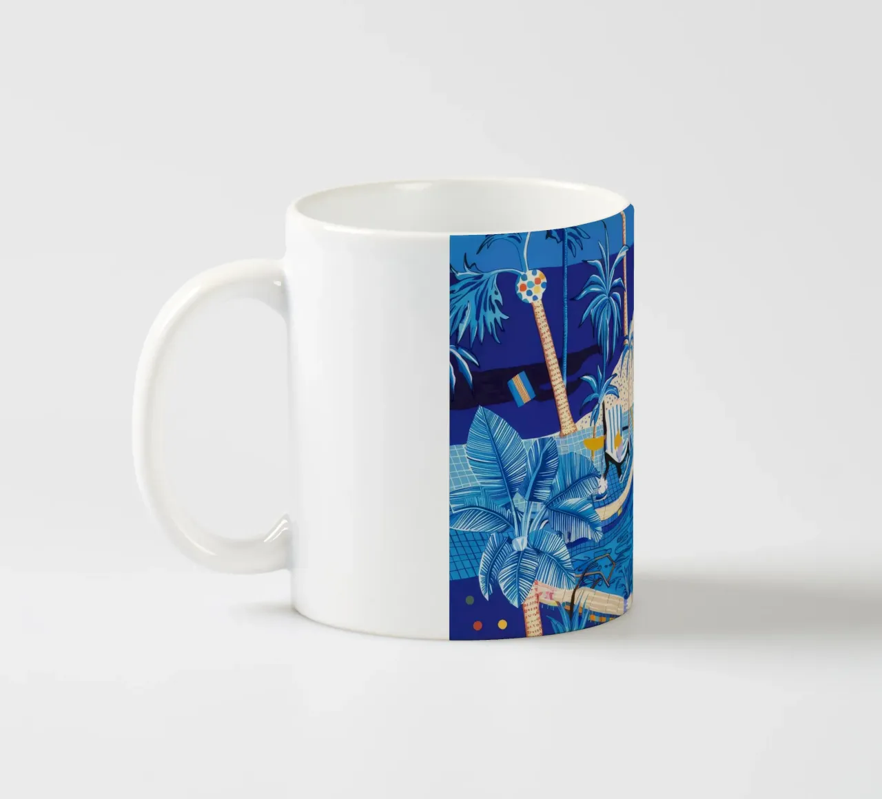 Oasi tropicale paradisiaca tazza in ceramica da Beach Palette