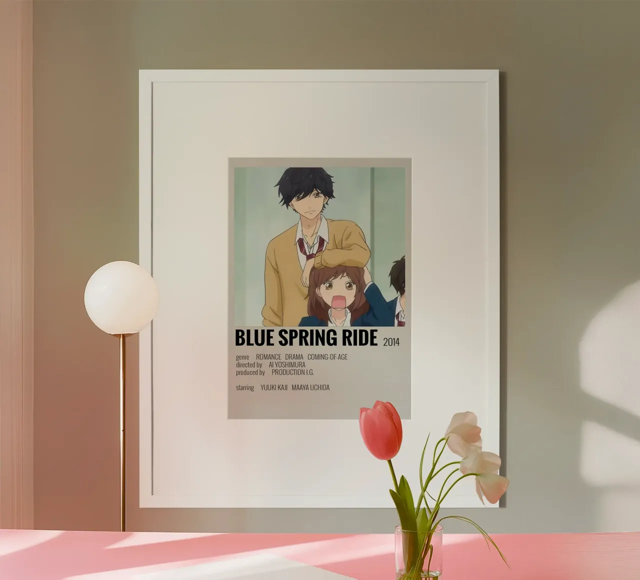 BLUE SPRING RIDE 2014 poster con telaio in alluminio da Totoya