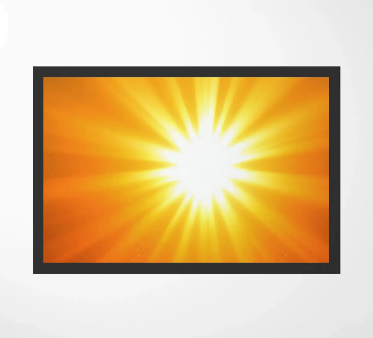 La lumière du soleil rayonnant à travers de subtiles particules de poussière paillasson de DesignDoodle