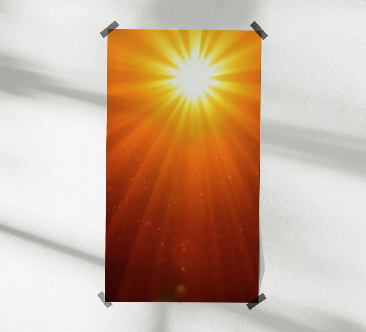 Bright sunlight radiating through subtle dust particles poster by DesignDoodle