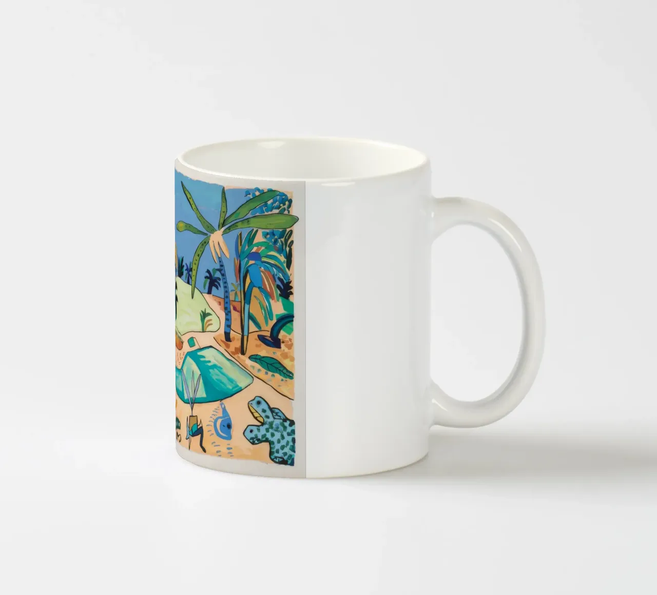 Ritiro esotico sulla costa tazza in ceramica da Beach Palette