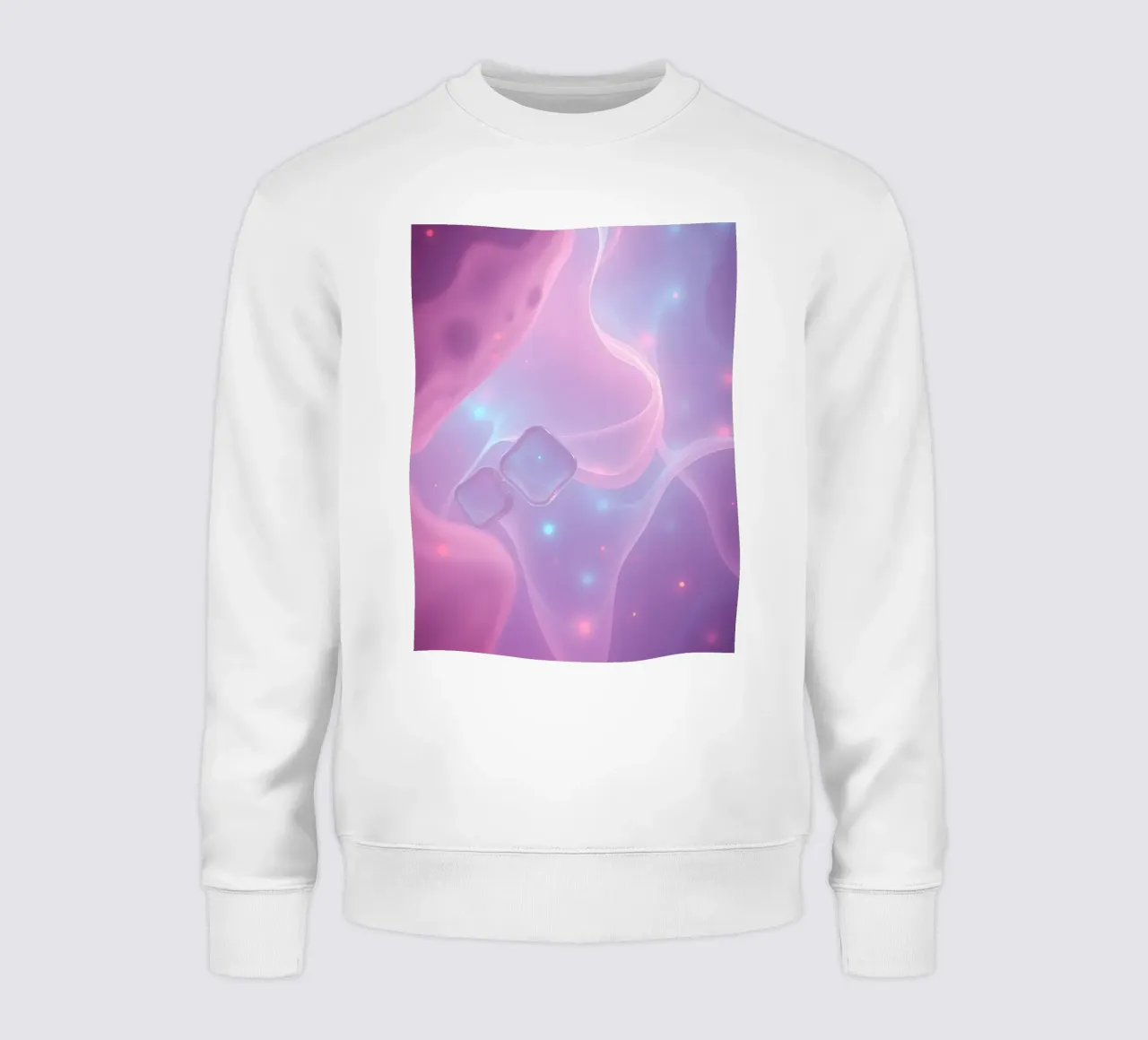 toni tenui di rosa e viola con elementi luminosi felpa da DesignDoodle