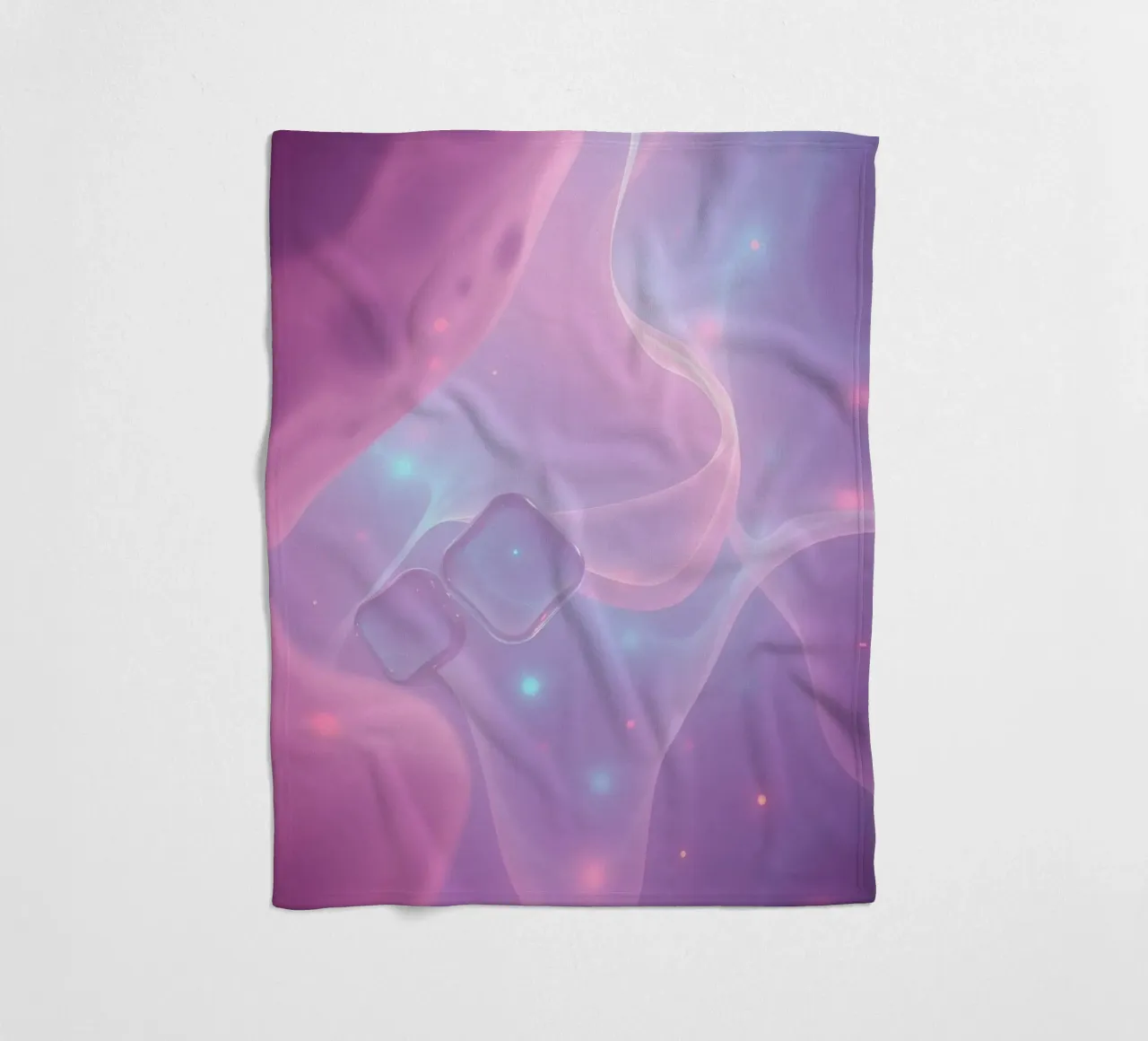 toni tenui di rosa e viola con elementi luminosi coperta in pile da DesignDoodle