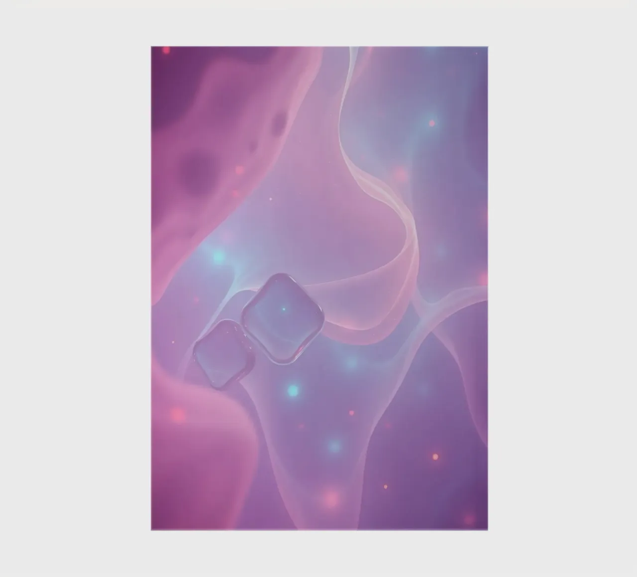 toni tenui di rosa e viola con elementi luminosi diario da DesignDoodle