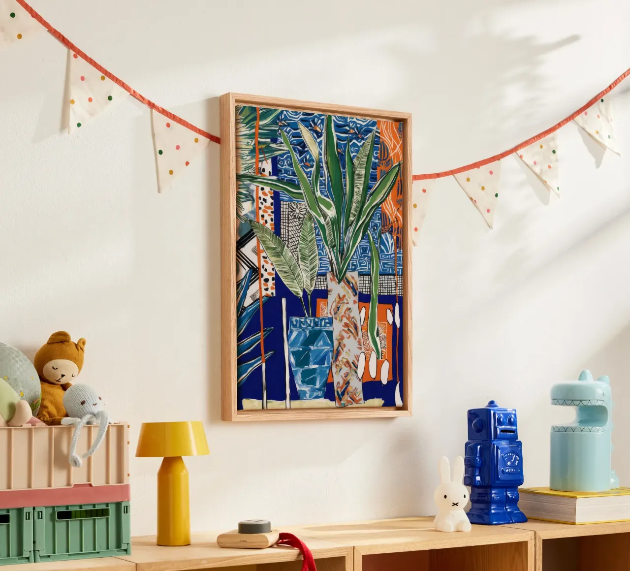 Bruisend eiland canvas met Baklijst van Beach Palette