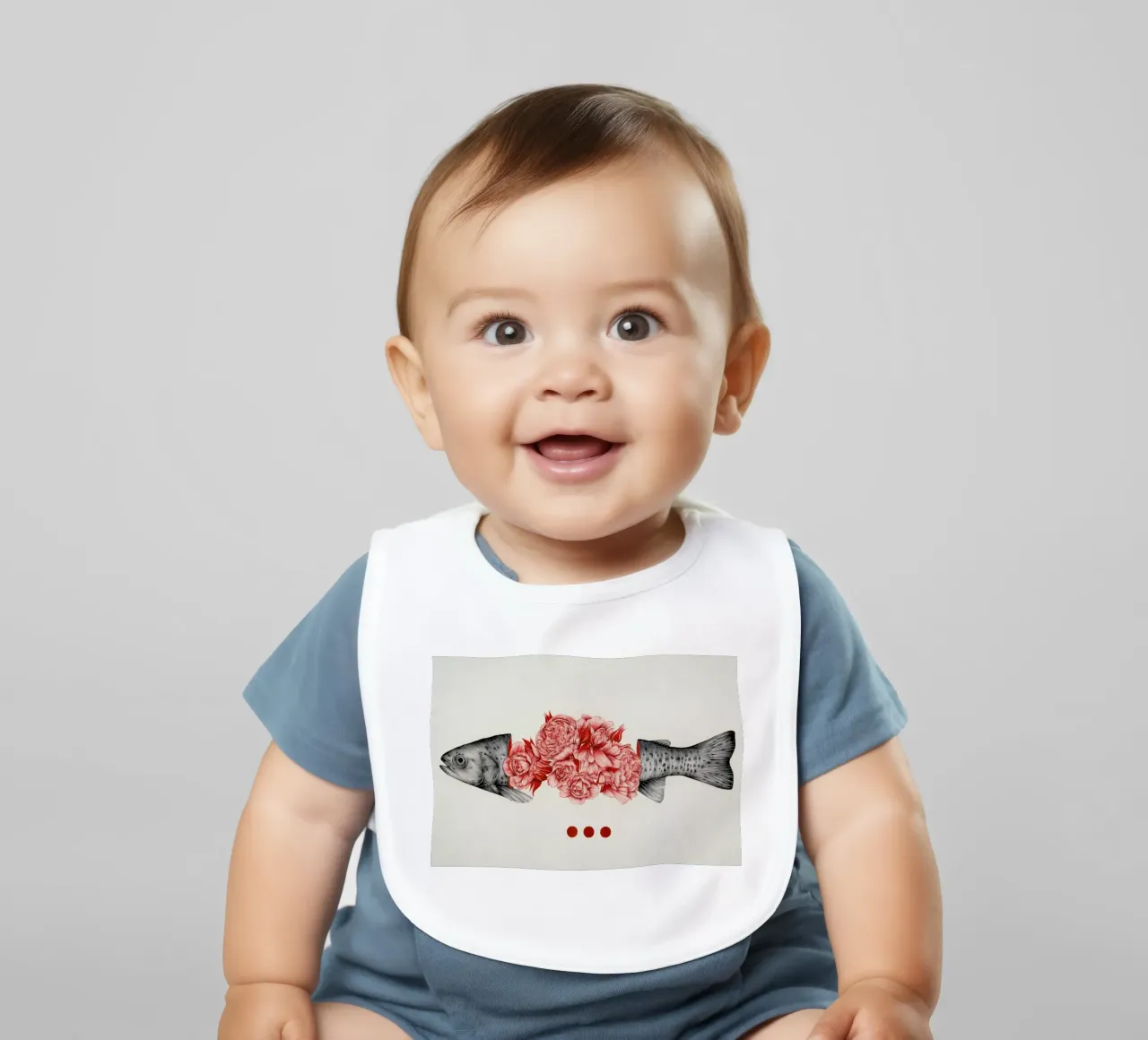 To Bloom Not Bleed 2 baby bib by The White Deer