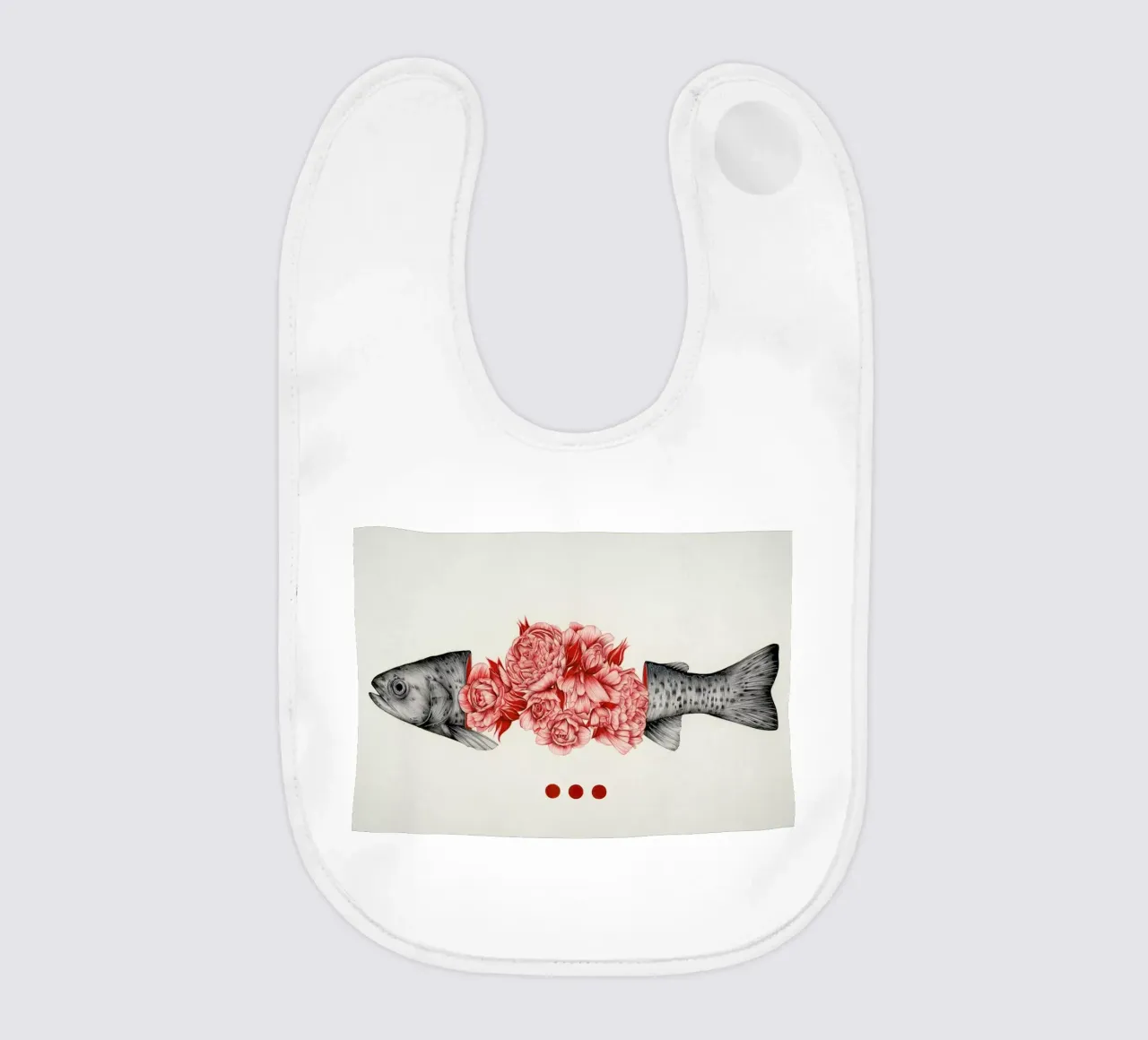To Bloom Not Bleed 2 baby bib by The White Deer