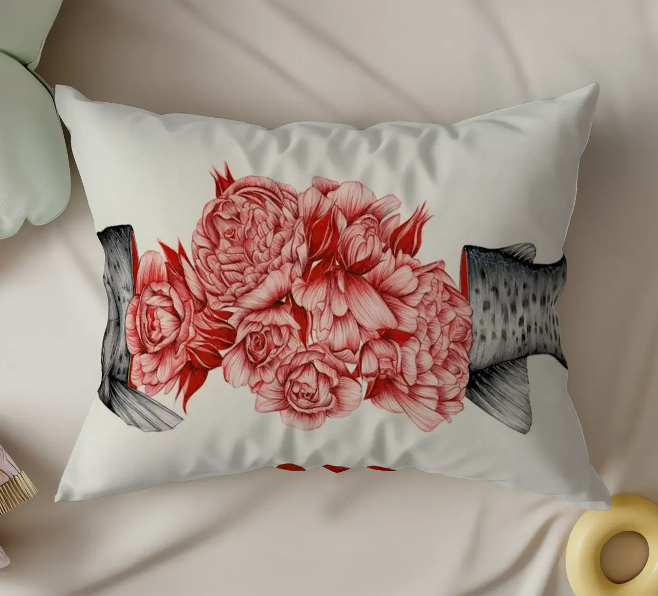 To Bloom Not Bleed 2 cuscino da The White Deer