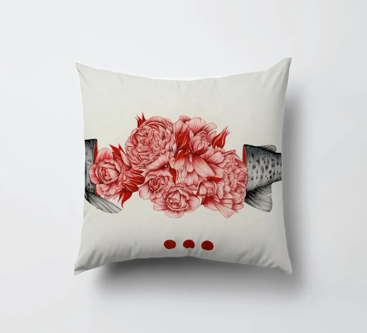 To Bloom Not Bleed 2 cuscino da The White Deer