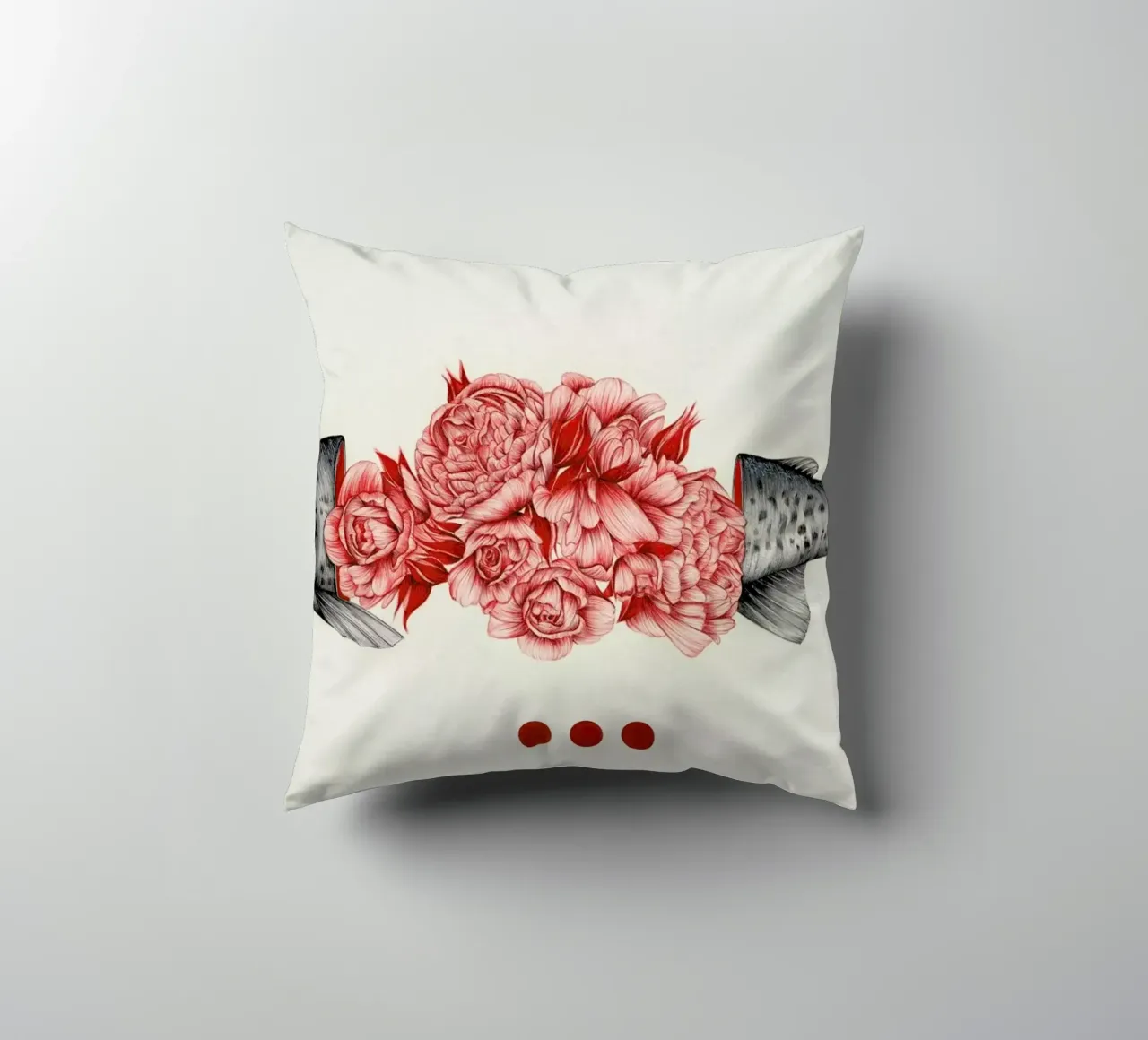 To Bloom Not Bleed 2 cuscino da The White Deer