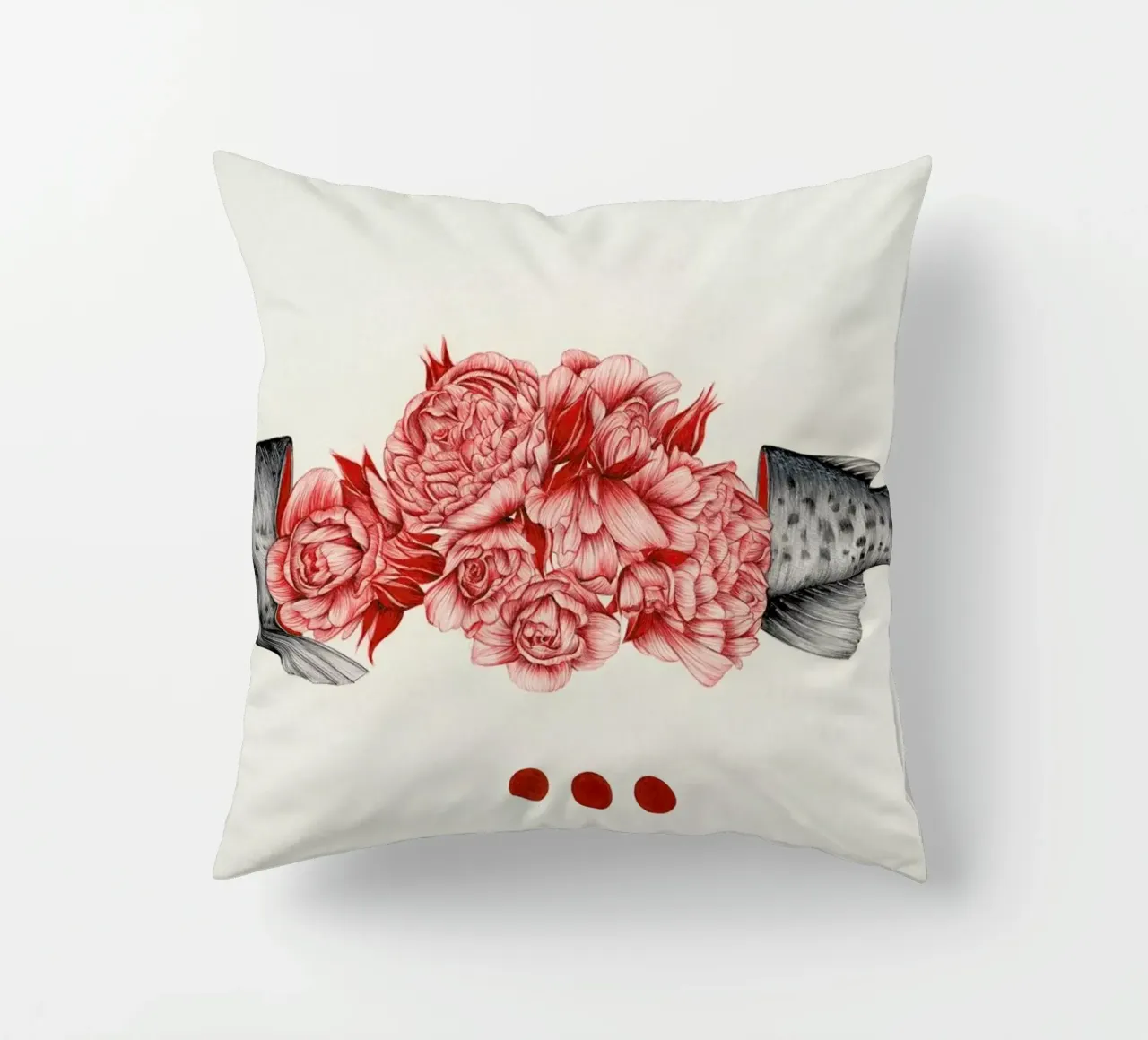 To Bloom Not Bleed 2 cuscino da The White Deer