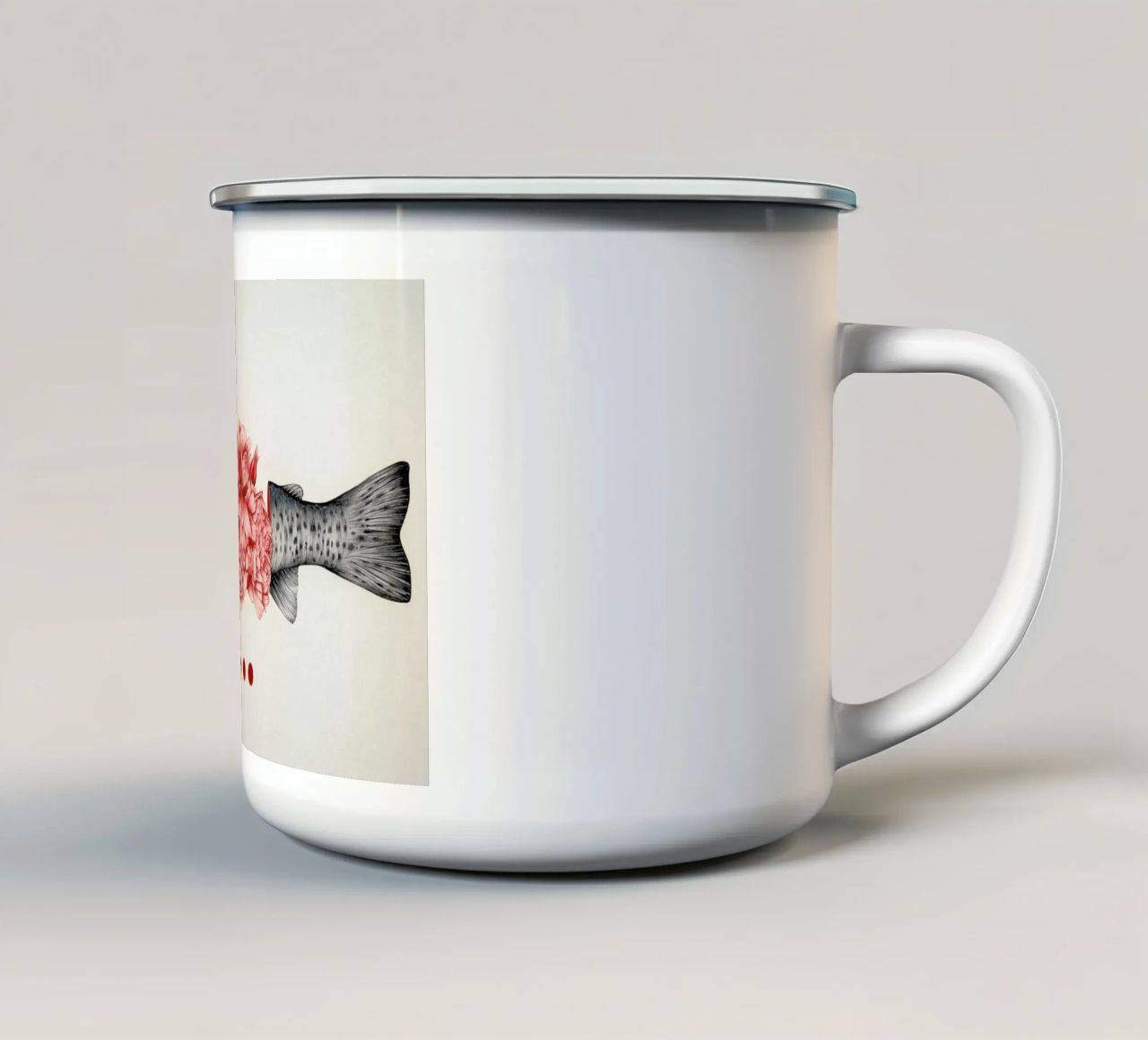 To Bloom Not Bleed 2 tazza in smalto da The White Deer