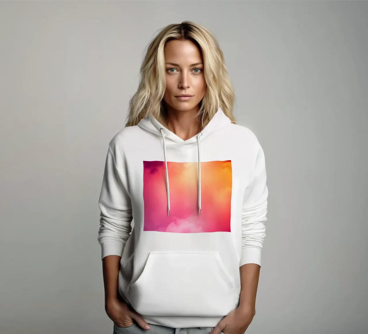 fond abstrait de nuages avec des couleurs dégradées et douces sweat à capuche de DesignDoodle