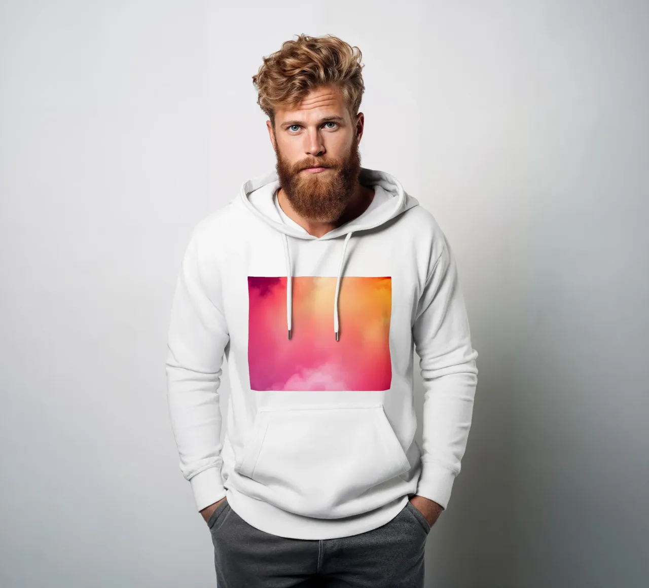 fond abstrait de nuages avec des couleurs dégradées et douces sweat à capuche de DesignDoodle