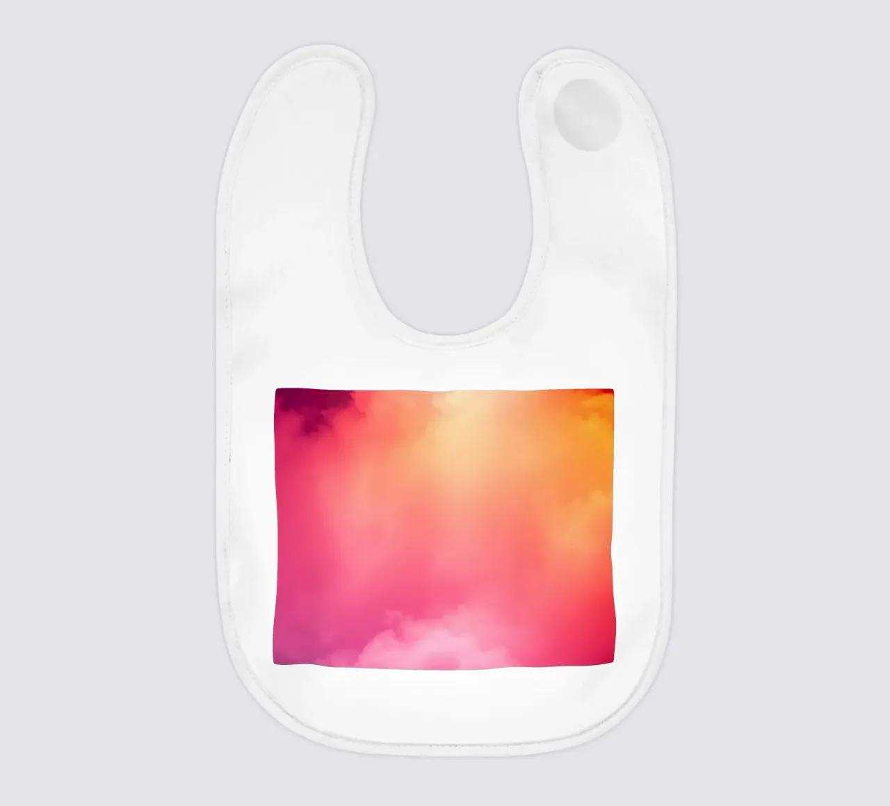 abstract cloud background featuring gradient colors and soft baby bib by DesignDoodle