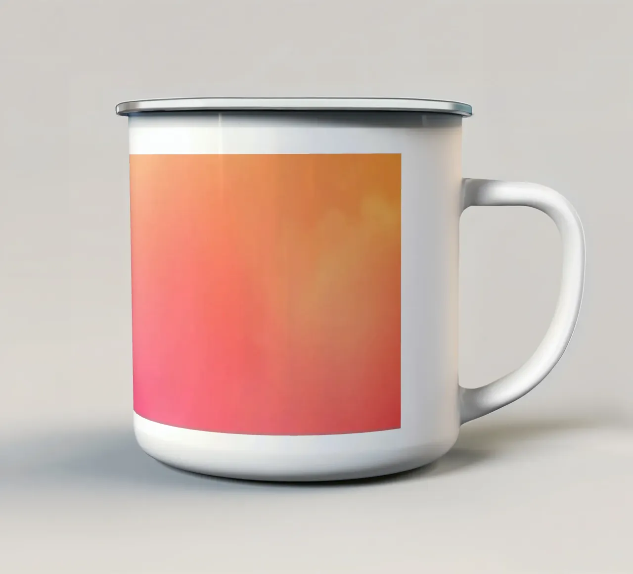 abstract cloud background featuring gradient colors and soft enamel mug by DesignDoodle