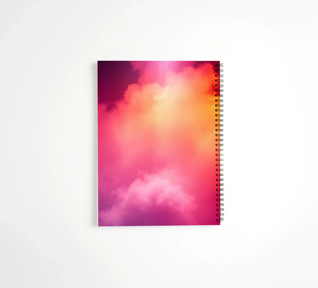 abstract cloud background featuring gradient colors and soft spiral notebook by DesignDoodle