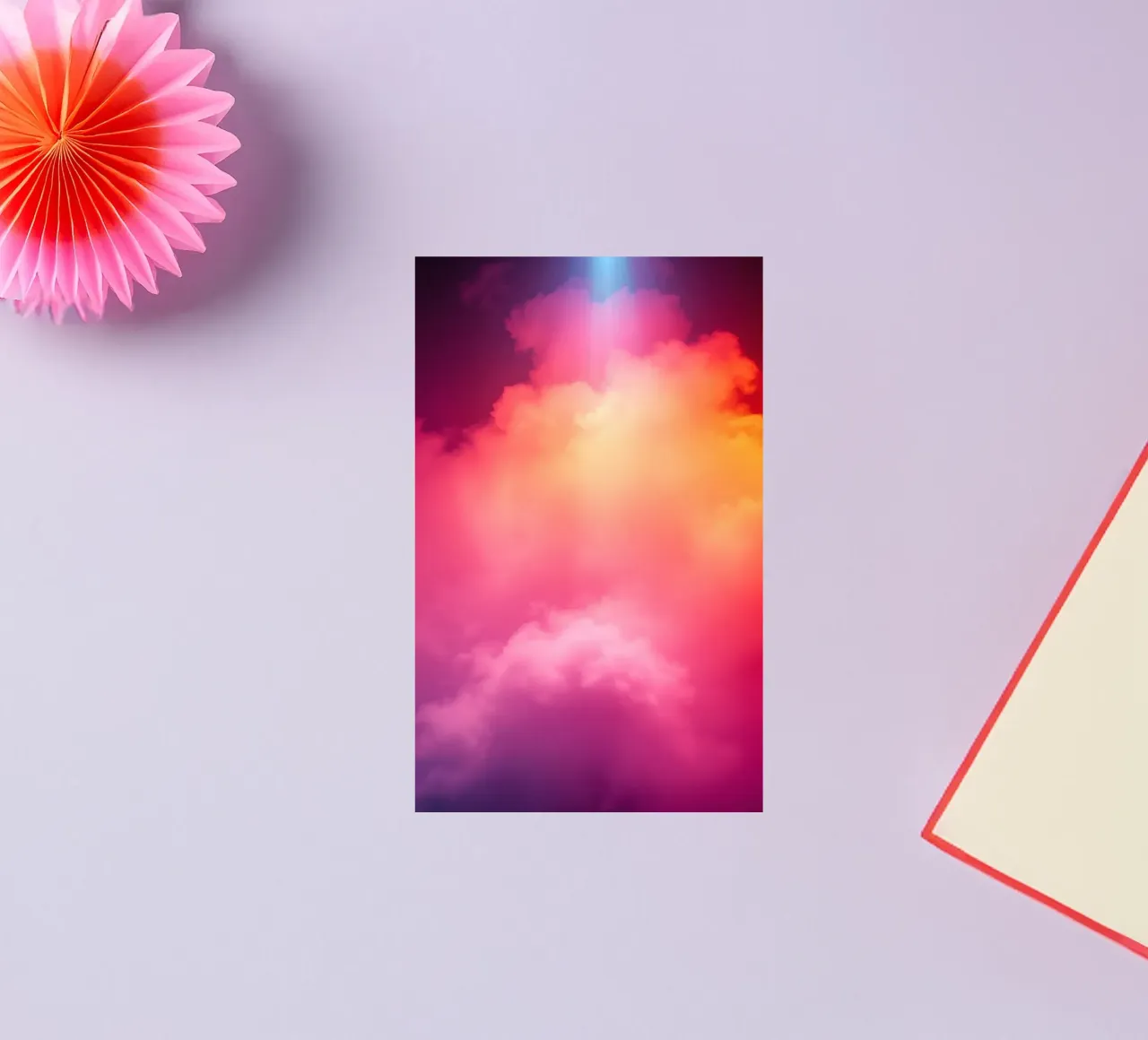 fond abstrait de nuages avec des couleurs dégradées et douces autocollant de DesignDoodle