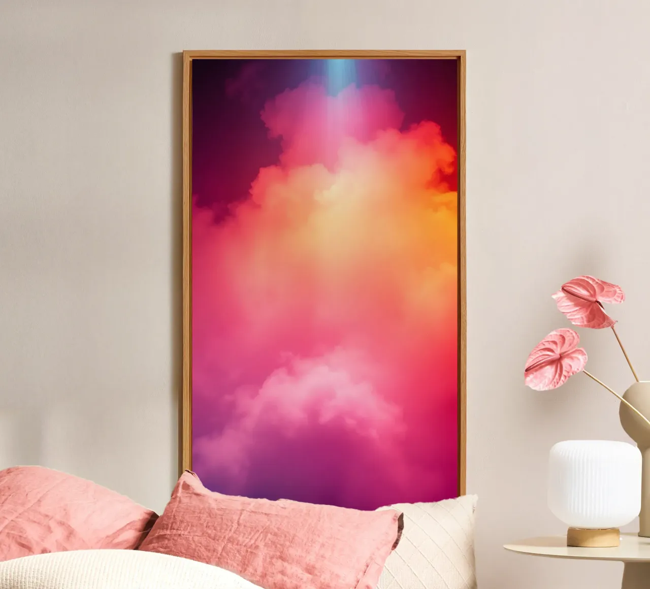 fond abstrait de nuages avec des couleurs dégradées et douces alu dibond de DesignDoodle