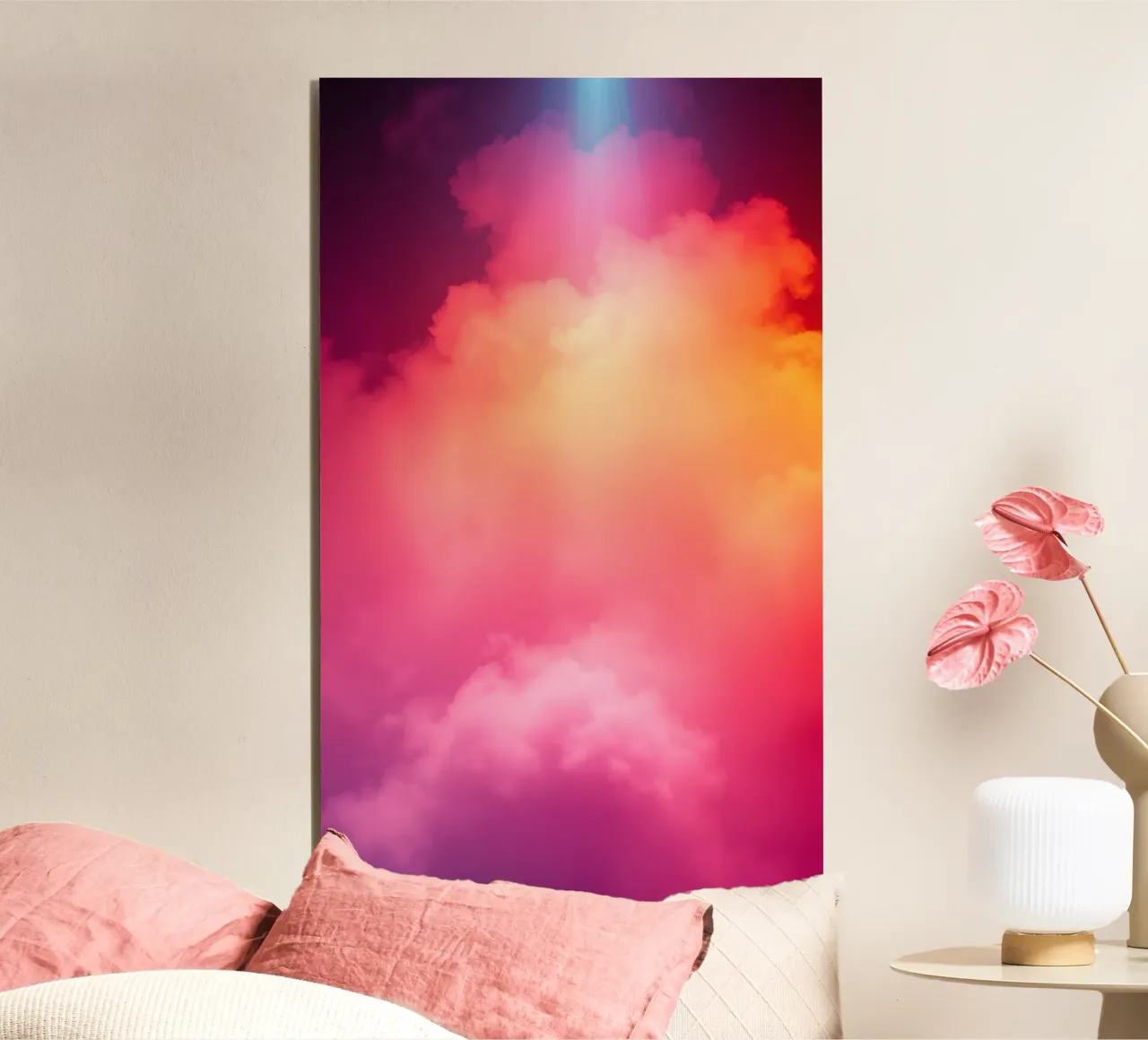 fond abstrait de nuages avec des couleurs dégradées et douces alu dibond de DesignDoodle
