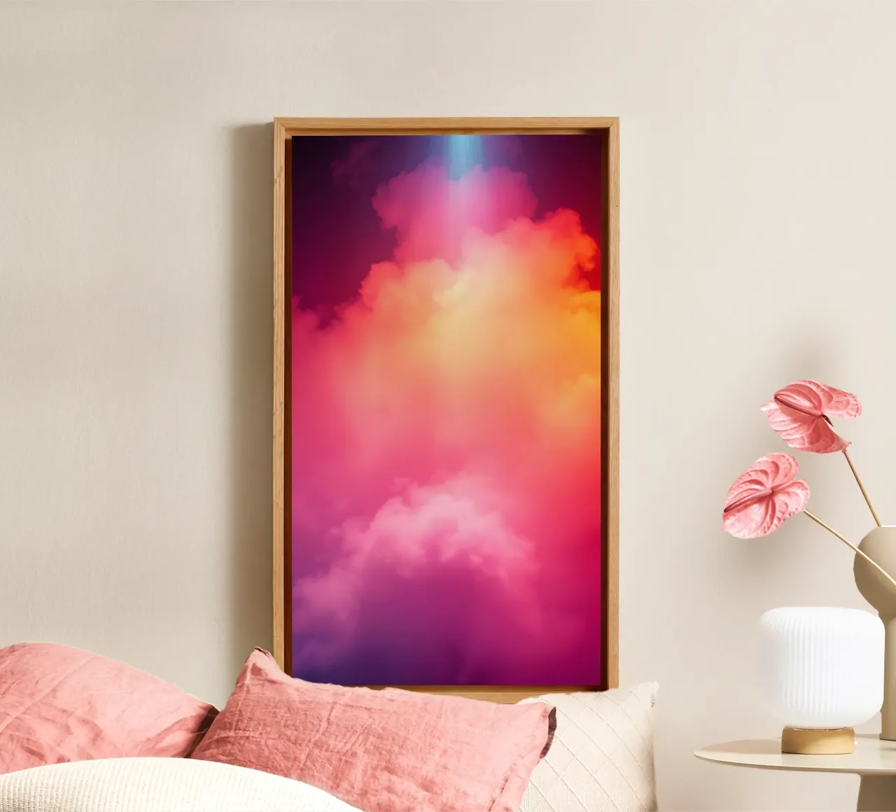 Sfondo astratto di una nuvola con colori sfumati e morbide tela da DesignDoodle