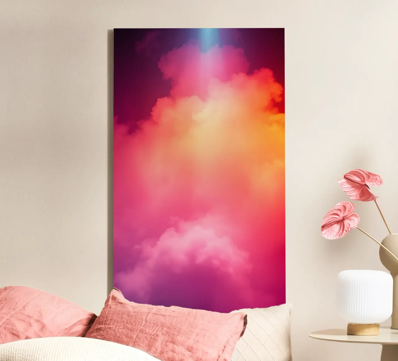 abstracte wolkenachtergrond met gradiëntkleuren en zachte canvas van DesignDoodle