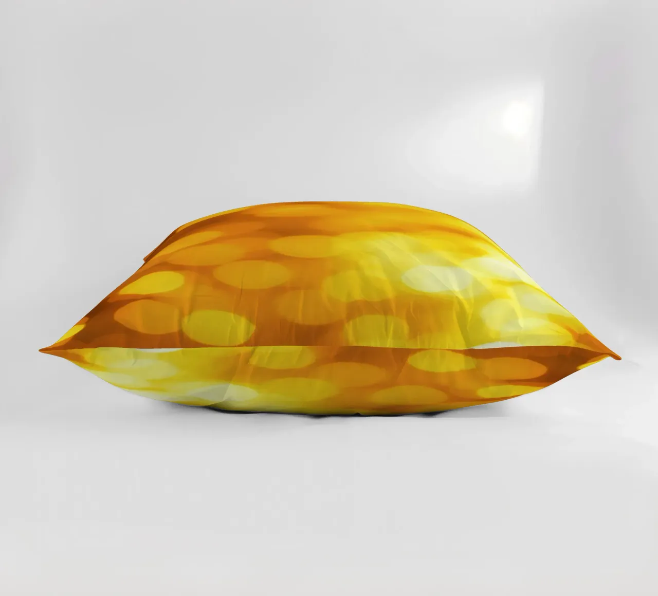 golden bokeh background design featuring abstract shimmerin decorative cushion by DesignDoodle