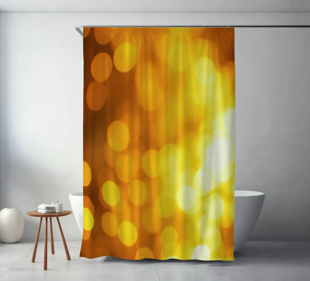 gouden bokeh achtergrondontwerp met abstracte glinsterende douchegordijn van DesignDoodle