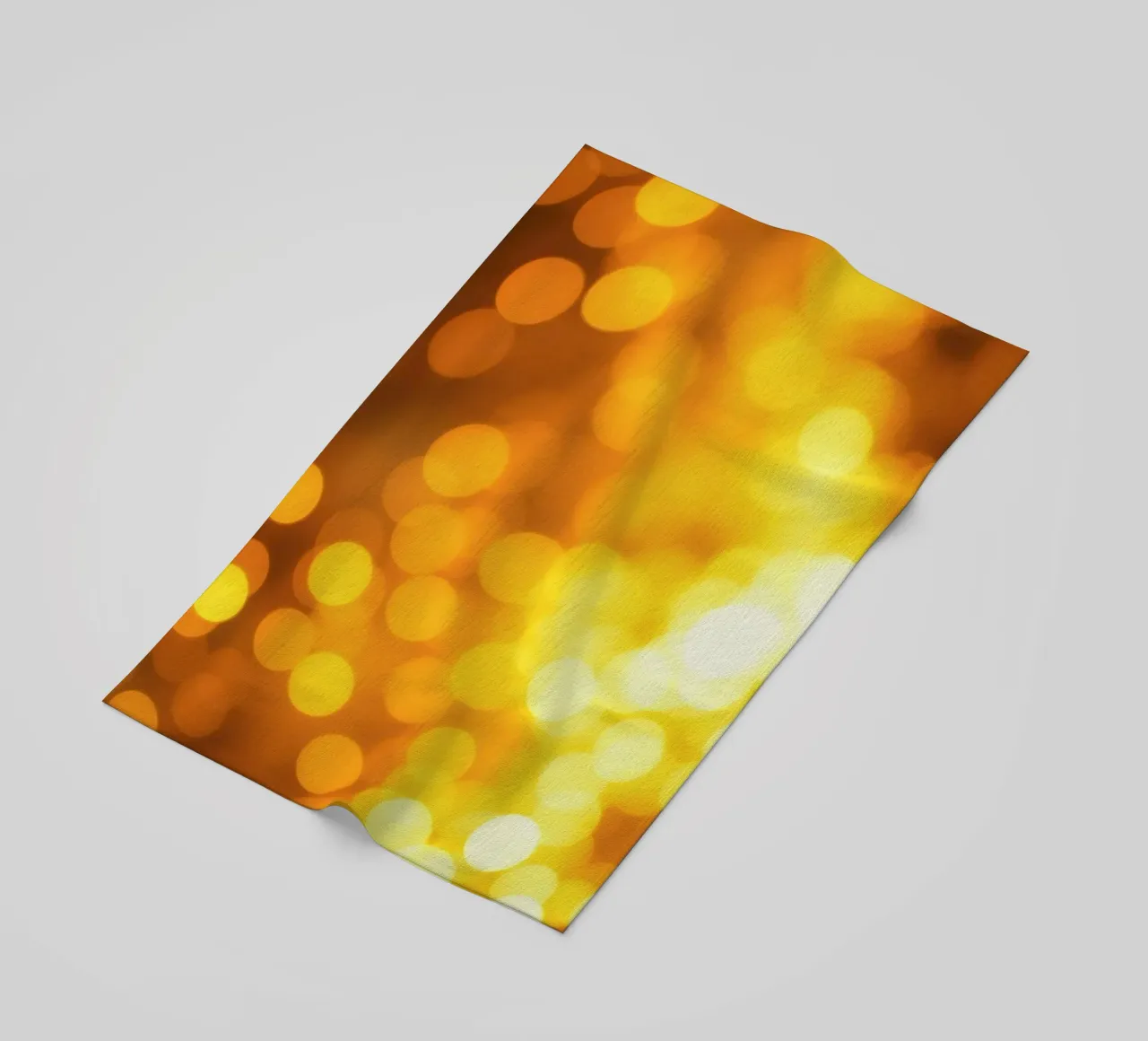golden bokeh background design featuring abstract shimmerin beach towel by DesignDoodle