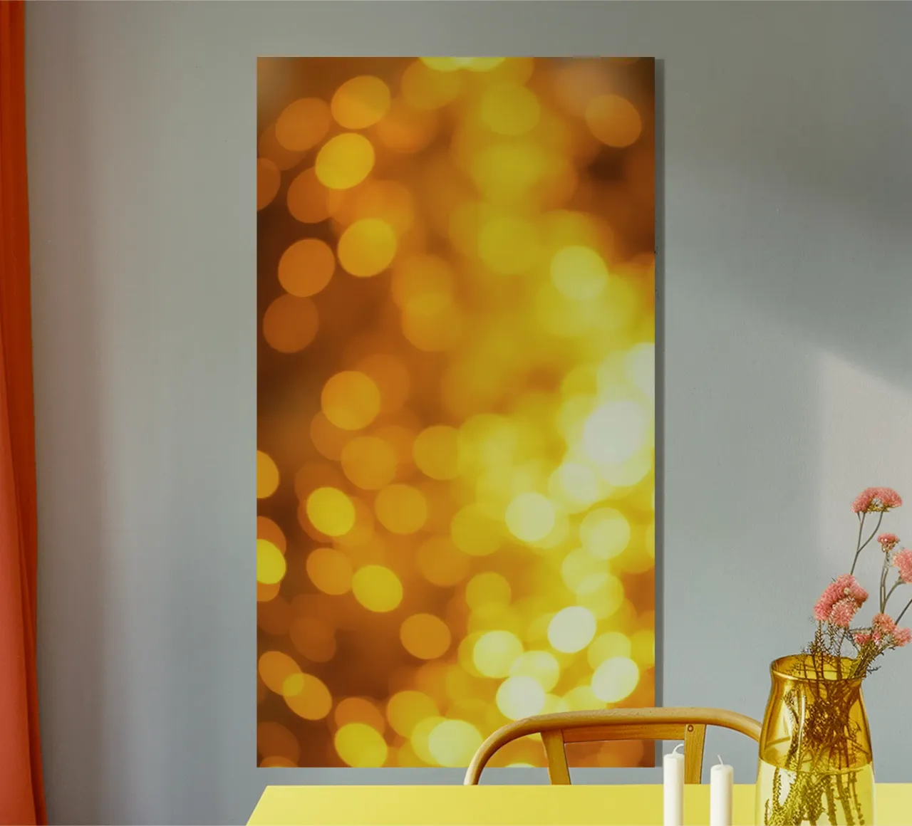 gouden bokeh achtergrondontwerp met abstracte glinsterende acryl van DesignDoodle