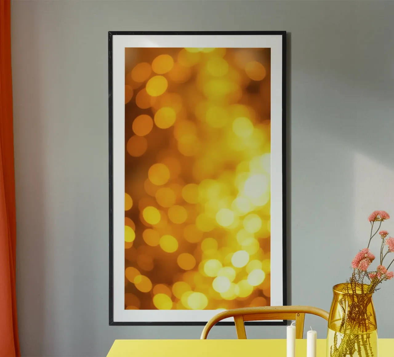 golden bokeh background design featuring abstract shimmerin hahnemühle by DesignDoodle