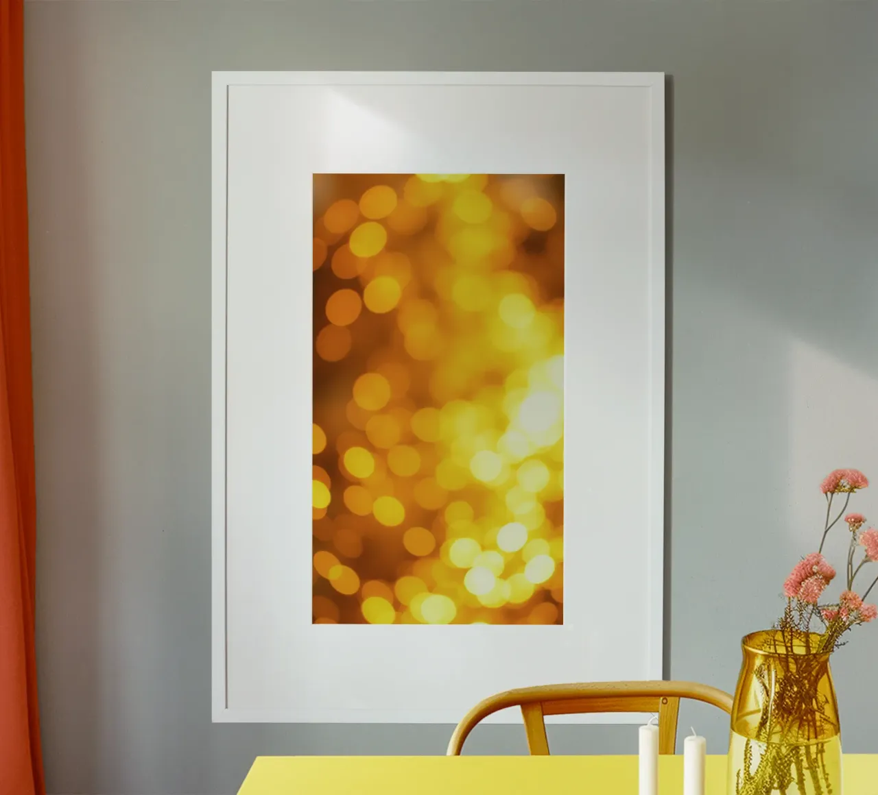 golden bokeh background design featuring abstract shimmerin hahnemühle by DesignDoodle