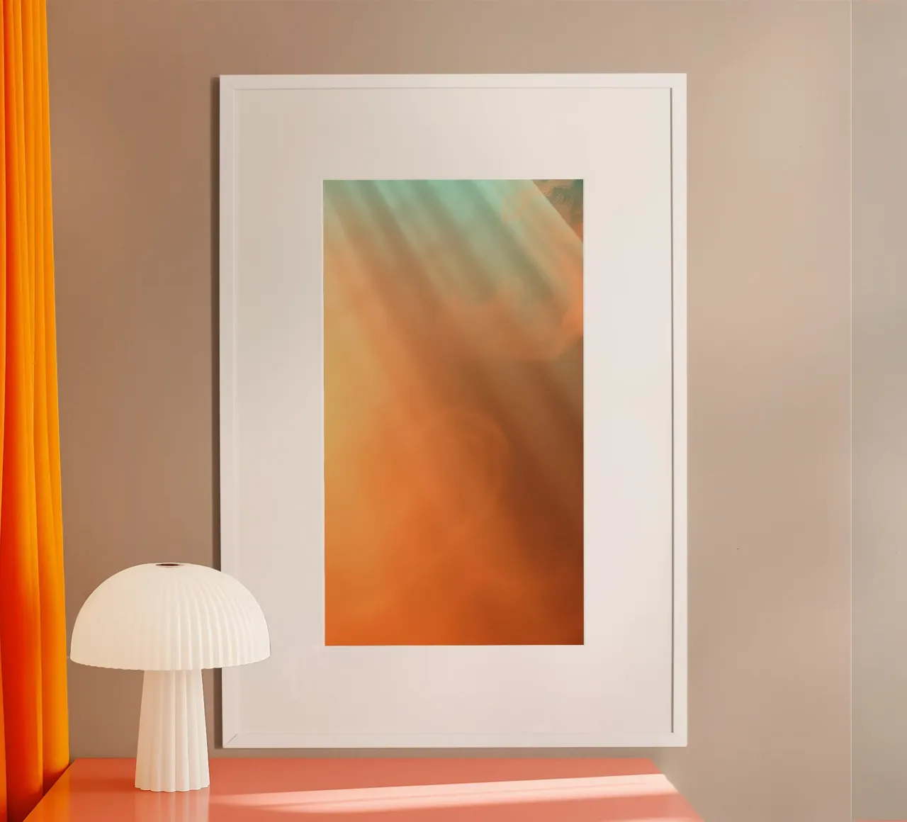 Unique soft colors and subtle light rays peacefulness hahnemühle by DesignDoodle