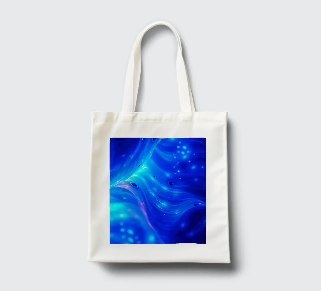 Des vagues bleues vibrantes et abstraites créent une œuvre d'art époustouflante. tote bag de DesignDoodle