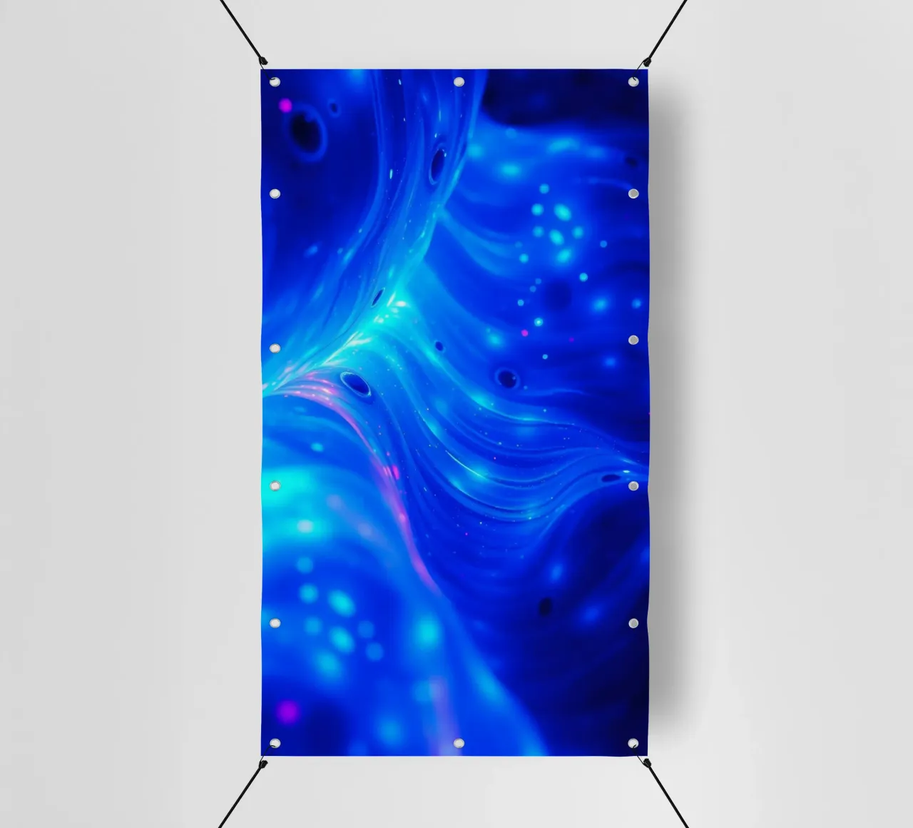 Vibrant waves of blue abstract design create a stunning art pvc cover by DesignDoodle