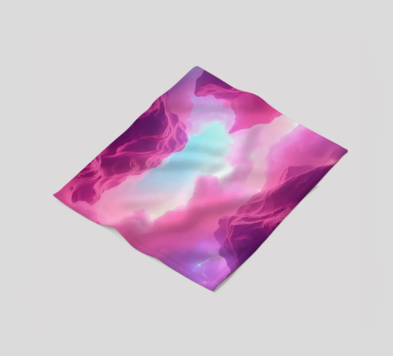 een rustgevend abstract behangontwerp in roze en blauw fleecedeken van DesignDoodle