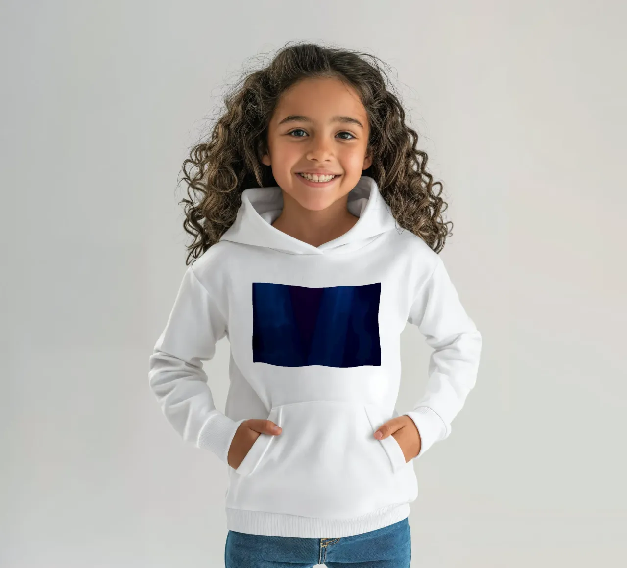 design astratto dai ricchi toni del blu per un ambiente moderno felpa bambino con cappuccio da DesignDoodle