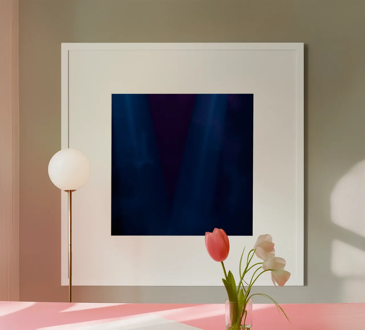 abstract design featuring rich blue tones for modern room poster by DesignDoodle