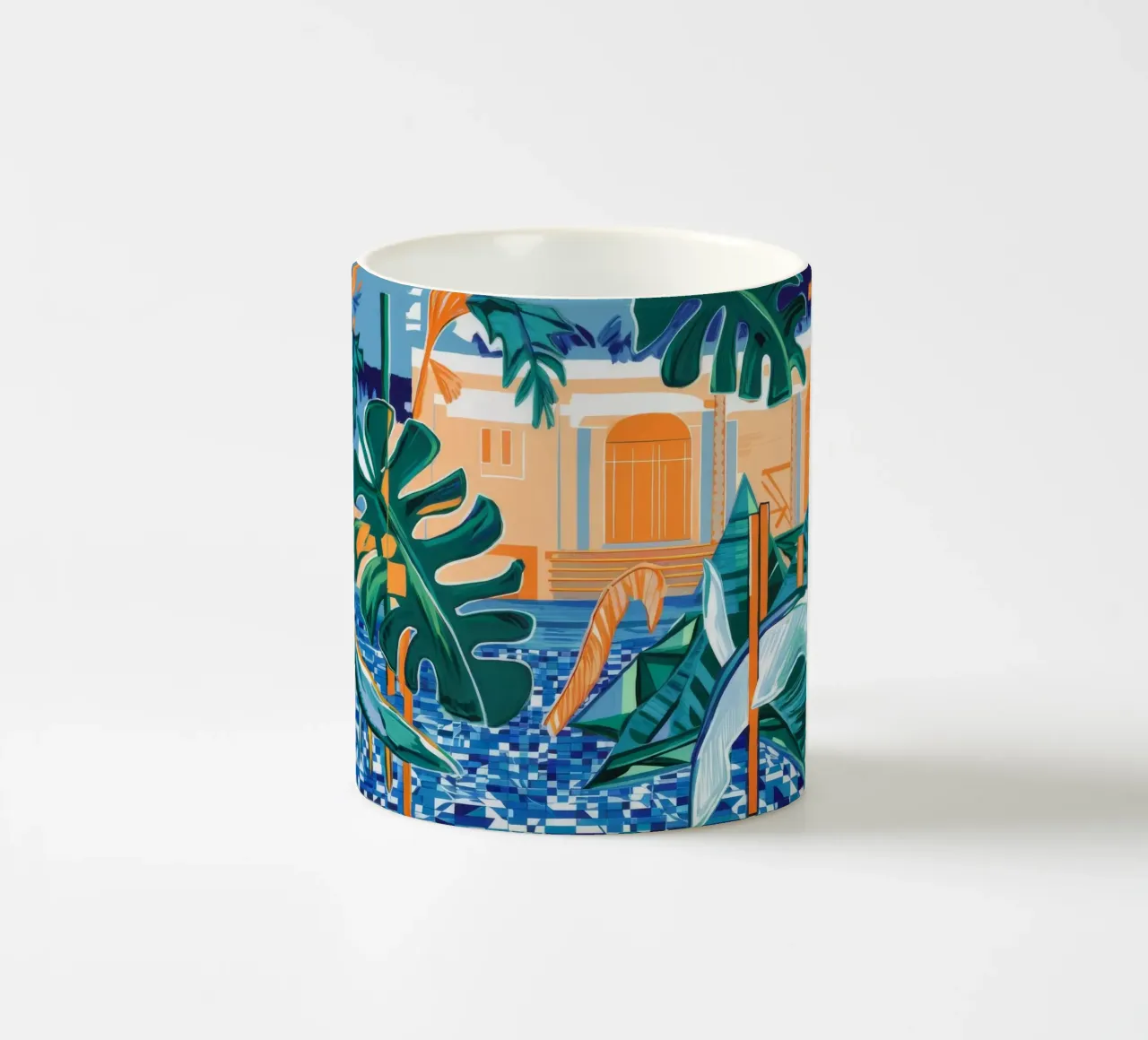 Un lussureggiante santuario tropicale tazza in ceramica da Beach Palette