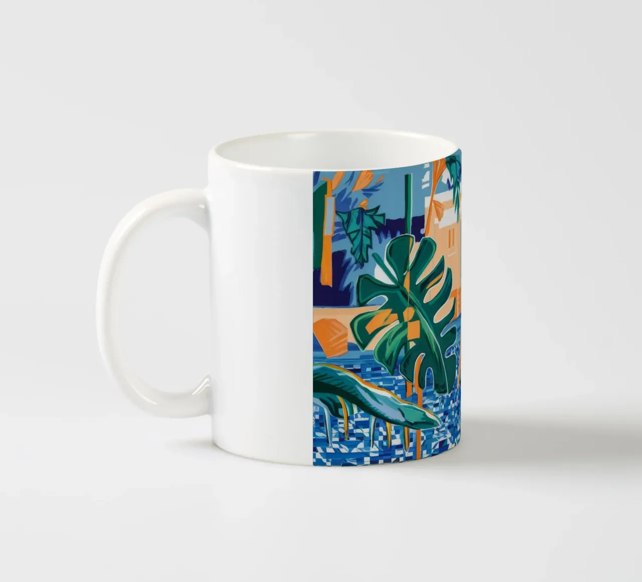 Un lussureggiante santuario tropicale tazza in ceramica da Beach Palette