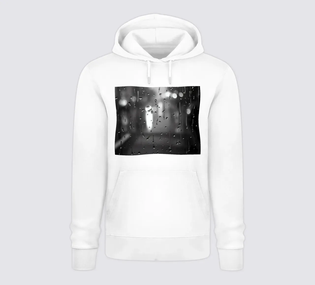 Raindrops on window creating a calming effect hoodie by DesignDoodle