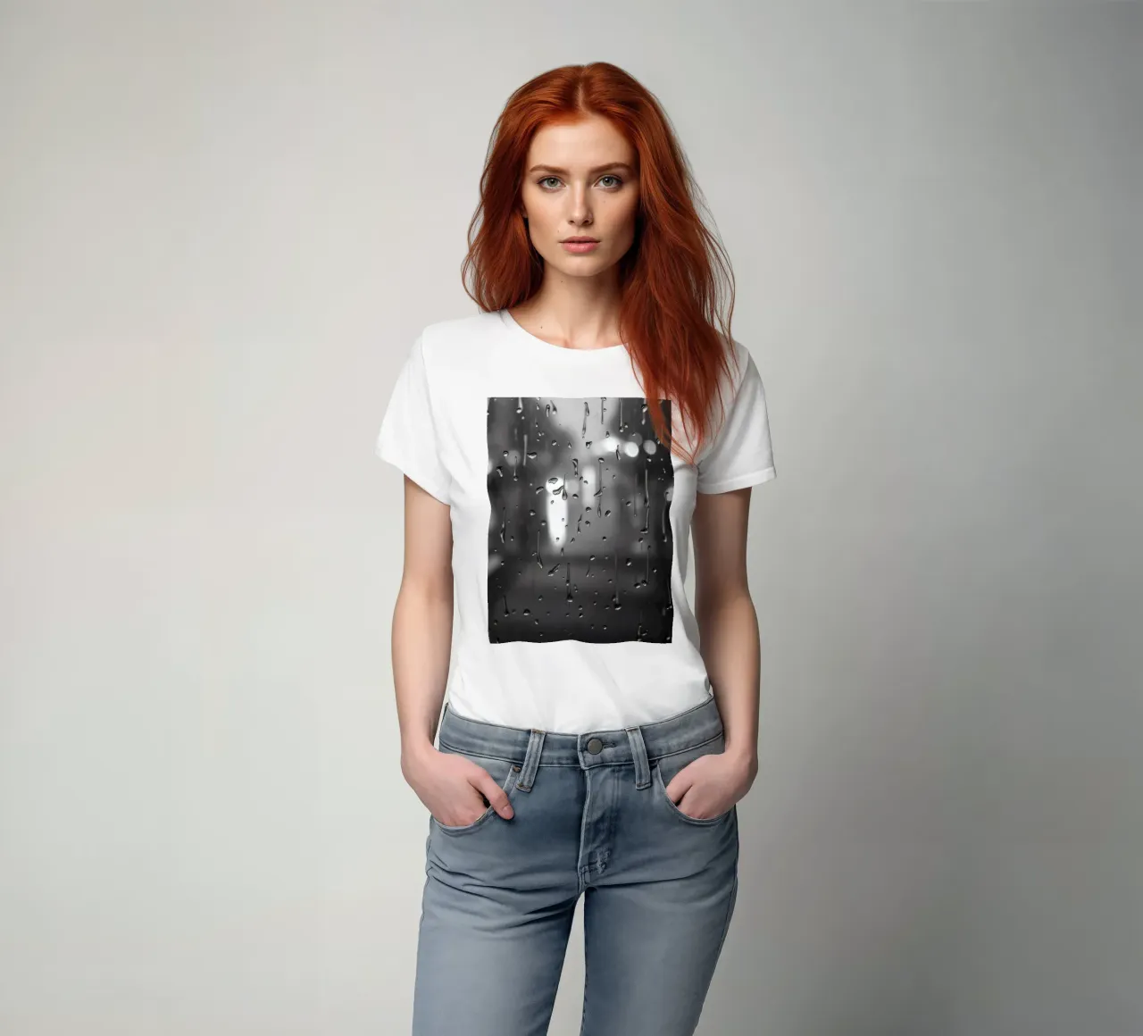 Raindrops on window creating a calming effect t-shirt by DesignDoodle